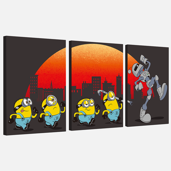 Minions & Monsters Canvas Wall Art - Minions Birthday Party Decorations