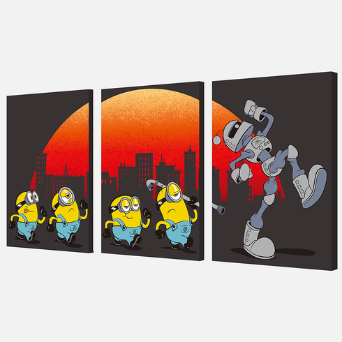 Minions & Monsters Canvas Wall Art - Minions Birthday Party Decorations