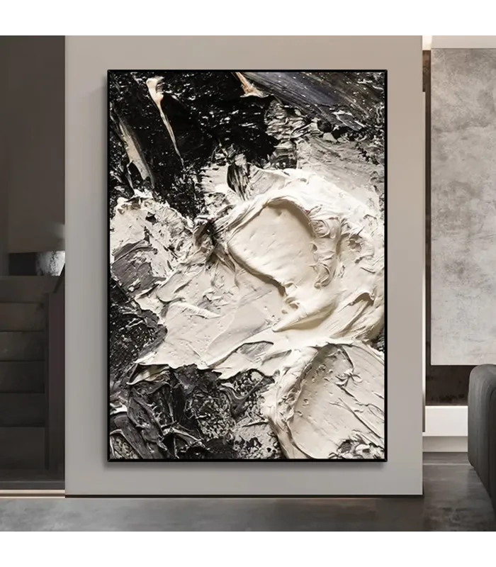 Sculptural Silence Textured Canvas Art