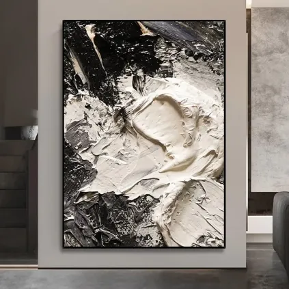 Sculptural Silence Textured Canvas Art