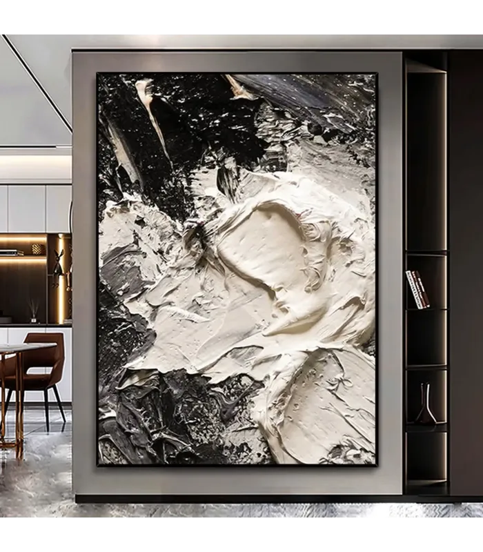 Sculptural Silence Textured Canvas Art