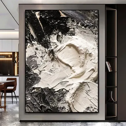 Sculptural Silence Textured Canvas Art