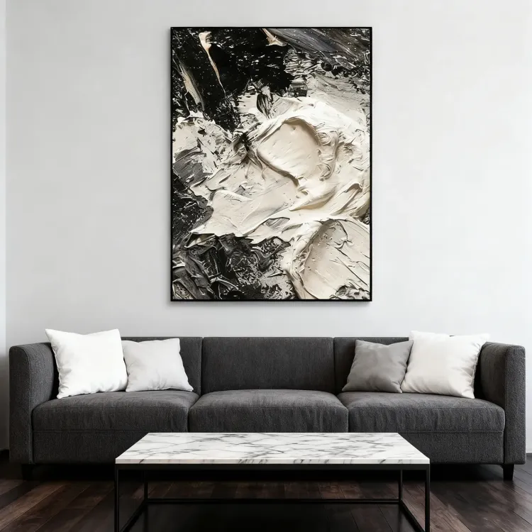 Sculptural Silence Textured Canvas Art