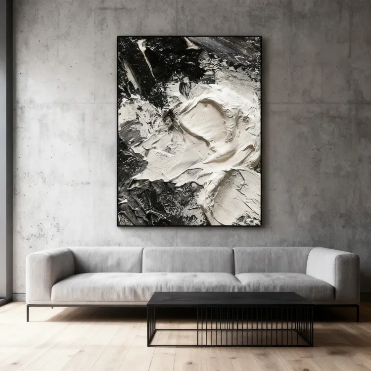 Sculptural Silence Textured Canvas Art