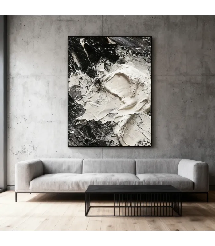 Sculptural Silence Textured Canvas Art