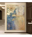 Golden Drift Textured Canvas Painting