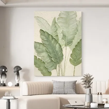 Botanical Calm Textured Canvas Art