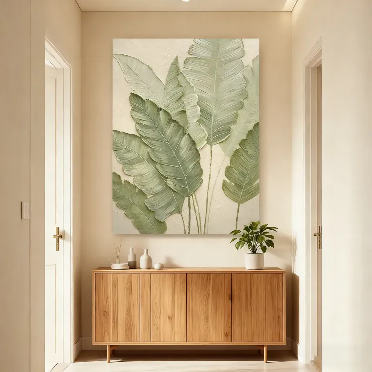 Botanical Calm Textured Canvas Art