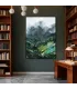 Misty Peaks Textured Canvas Painting