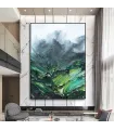Misty Peaks Textured Canvas Painting