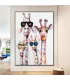 Giraffe Quartet Abstract Wall Art