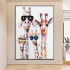 Giraffe Quartet Abstract Wall Art