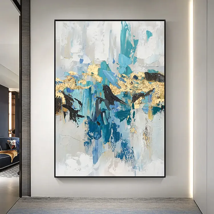 Shimmering Depths Textured Canvas Art