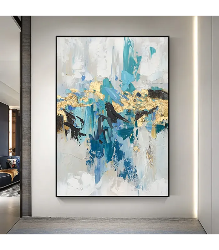 Shimmering Depths Textured Canvas Art