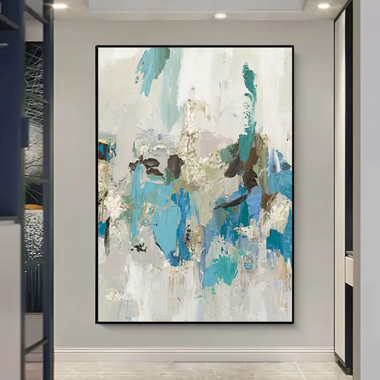 Shimmering Depths Textured Canvas Art