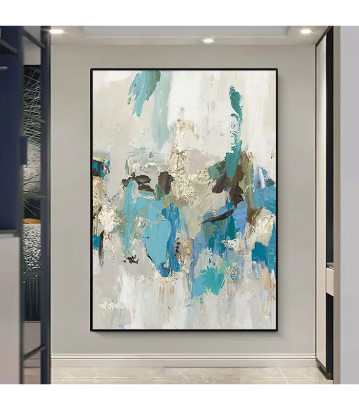 Shimmering Depths Textured Canvas Art