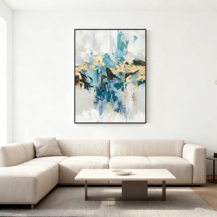 Shimmering Depths Textured Canvas Art