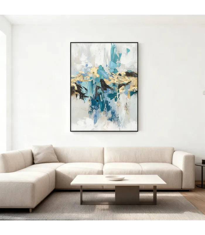 Shimmering Depths Textured Canvas Art