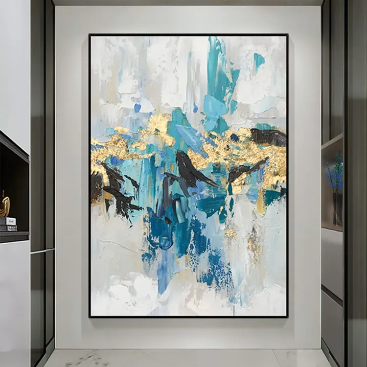 Shimmering Depths Textured Canvas Art