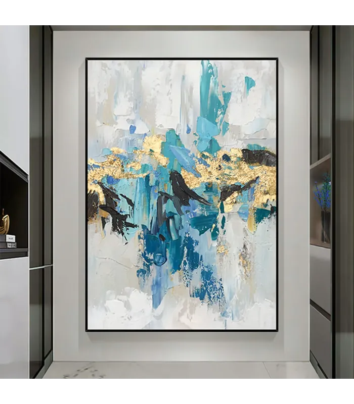 Shimmering Depths Textured Canvas Art