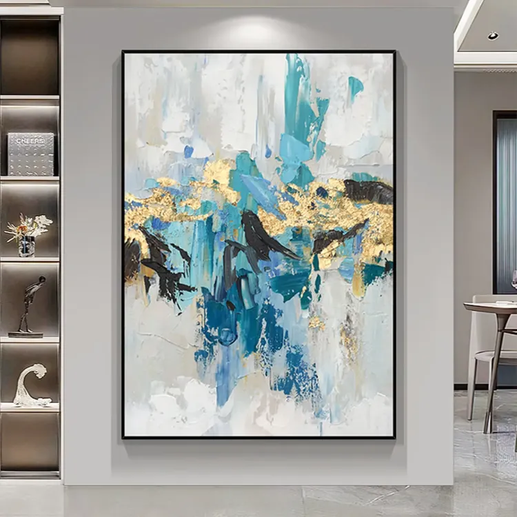 Shimmering Depths Textured Canvas Art