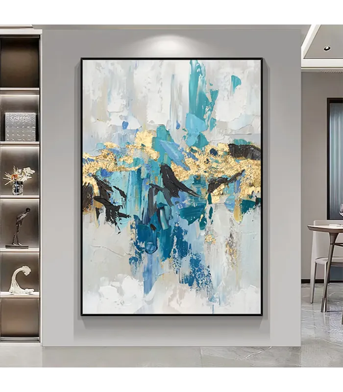 Shimmering Depths Textured Canvas Art