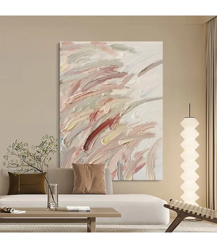 Neutral Wabi Sabi Canvas for Living Room