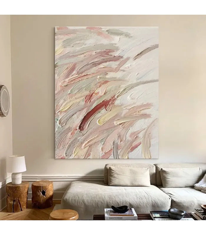 Neutral Wabi Sabi Canvas for Living Room