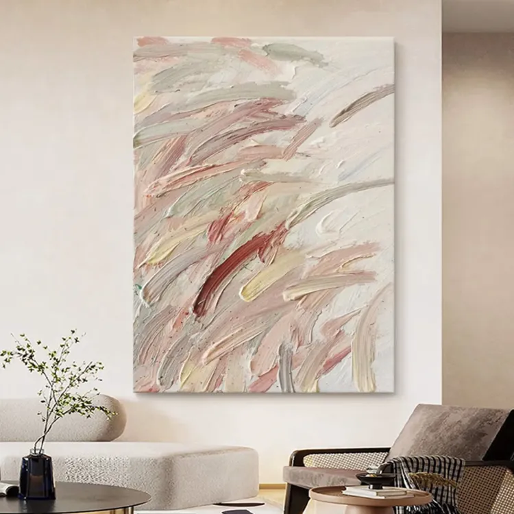 Neutral Wabi Sabi Canvas for Living Room