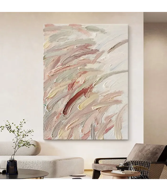 Neutral Wabi Sabi Canvas for Living Room