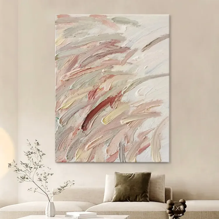 Neutral Wabi Sabi Canvas for Living Room