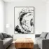 Swirling Black & White Textured Canvas Painting