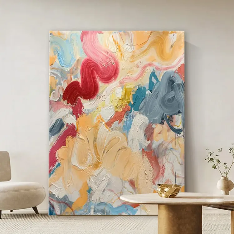Bold Abstract Textured Canvas for Living Room