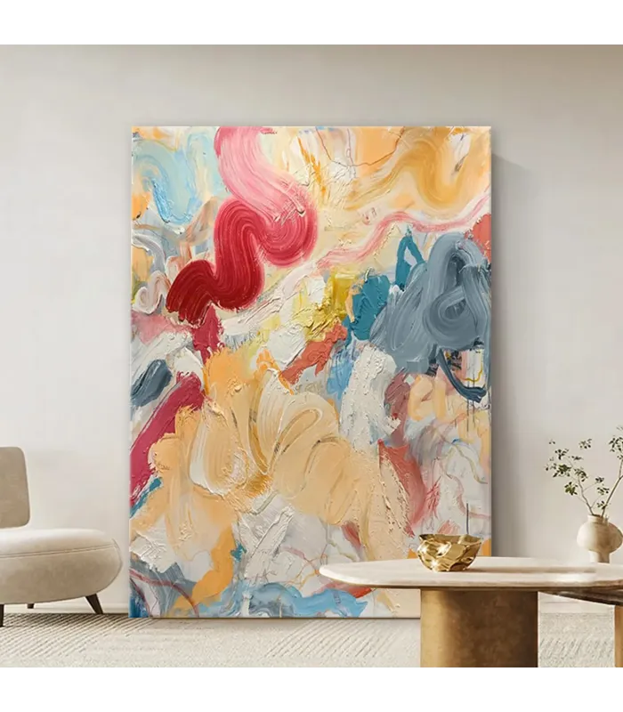 Bold Abstract Textured Canvas for Living Room