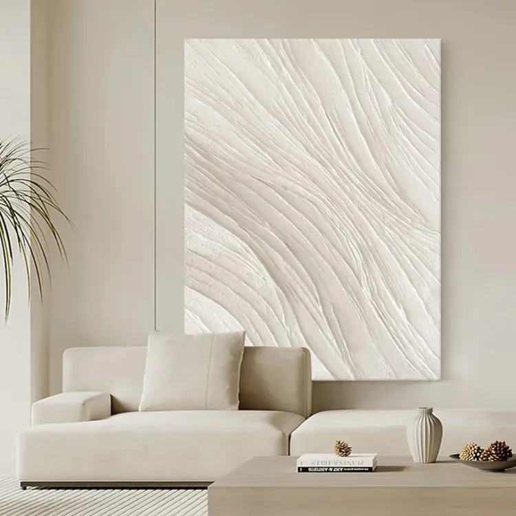 Neutral Wabi Sabi Textured Canvas Painting