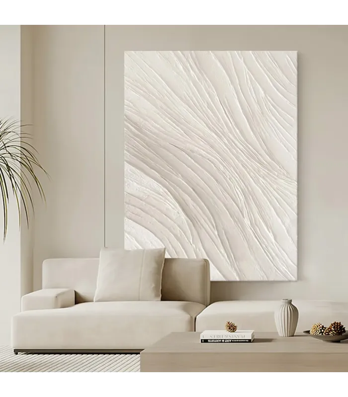 Neutral Wabi Sabi Textured Canvas Painting