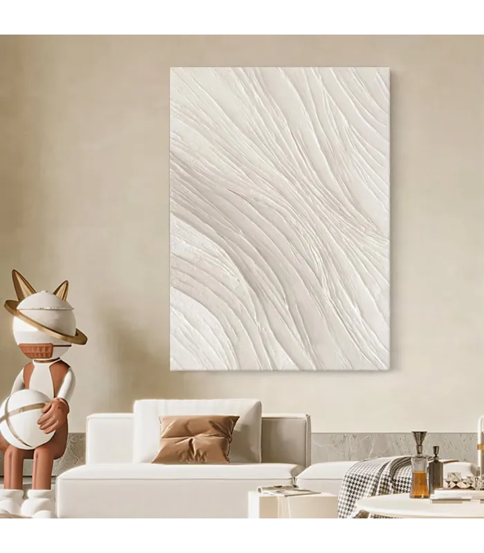 Neutral Wabi Sabi Textured Canvas Painting