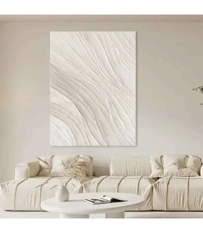 Neutral Wabi Sabi Textured Canvas Painting
