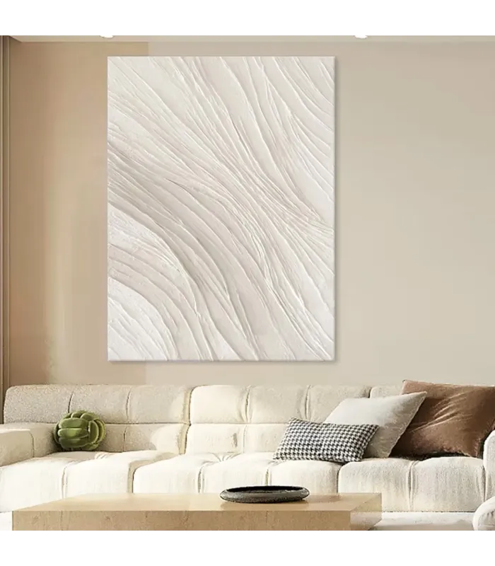Neutral Wabi Sabi Textured Canvas Painting
