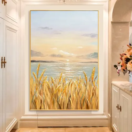 Golden Horizon Wabi Sabi Canvas