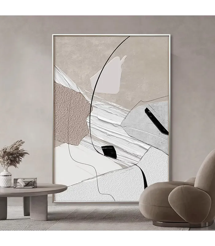 Wabi-Sabi Neutral Abstract Canvas Art