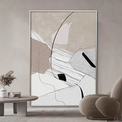 Wabi-Sabi Neutral Abstract Canvas Art