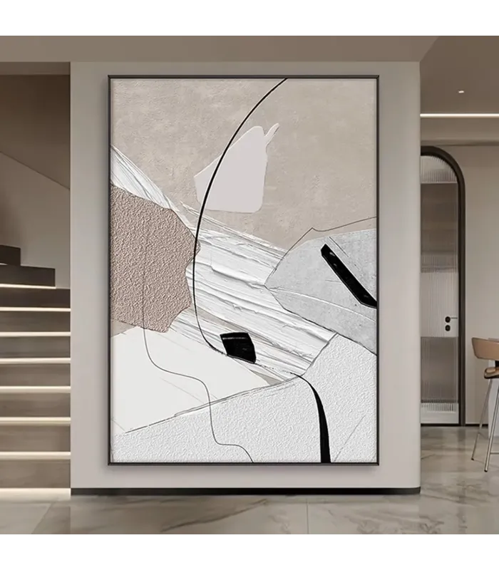 Wabi-Sabi Neutral Abstract Canvas Art