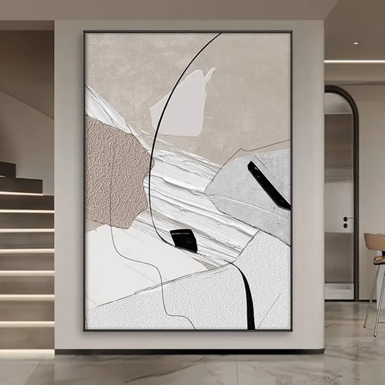 Wabi-Sabi Neutral Abstract Canvas Art