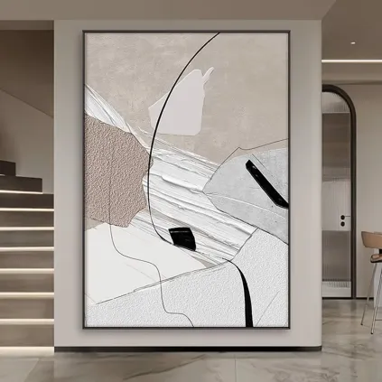 Wabi-Sabi Neutral Abstract Canvas Art