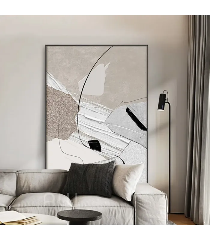 Wabi-Sabi Neutral Abstract Canvas Art