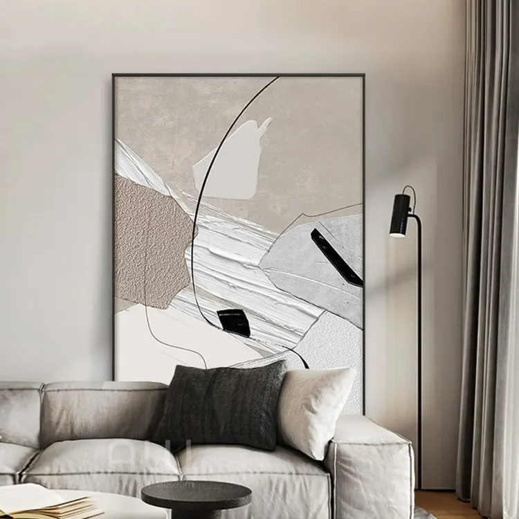 Wabi-Sabi Neutral Abstract Canvas Art