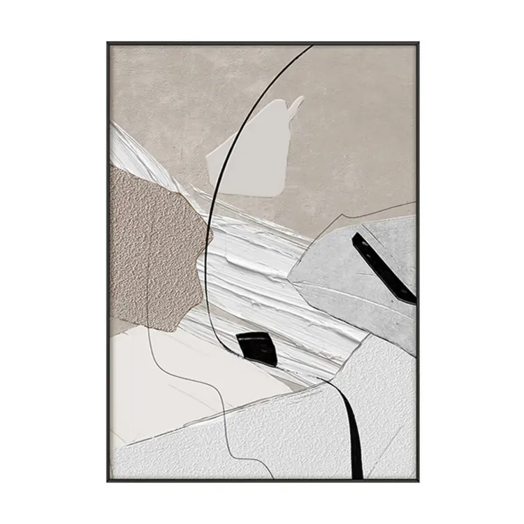 Wabi-Sabi Neutral Abstract Canvas Art