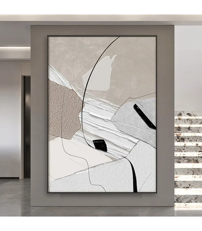 Wabi-Sabi Neutral Abstract Canvas Art