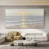 Abstract Ocean Glow Textured Canvas Wall Art
